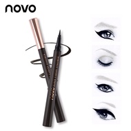 อายไลน์เนอร์ NOVO Eyeliner หัวพู่กัน สีดำสนิท หัวเรียกเล็กเขียนง่าย Novo Black Fluent Eyeline (5188)