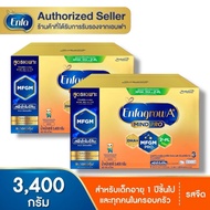 Enfagrow A+ เอนฟาโกรนมผง เอพลัส สูตร 3 นมรสจืด สำหรับ เด็ก 3400 กรัม (ยกลัง 2 กล่อง)