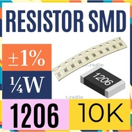 10 pcs R Resistor 10K ohm smd 1206 10K ohm 10Kilo Ohm 1%