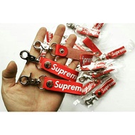 Supreme leather keychain