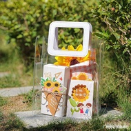KY-# Teacher's Day Cake Packing Box Sunflower Moon Cake Gift Decoration Transparent Handbag Internet Celebrity Packaging