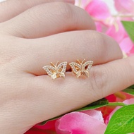 10k Rose Gold Butterfly Stud Earrings