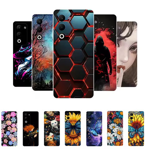 For OPPO A5m 2025 Case Soft TPU Flower Abstract Phone Back Cover For OPPO A5m CPH2727 Protective Cas