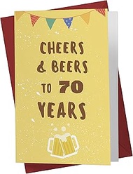 Funny 70th Birthday Card – Funny 70 Years Old Anniversary Card – Happy 70th Birthday Card – Beer 70t