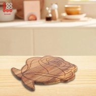 [Shiwaki3] Flower Shaped Cutting Board Wood Bread Board Portable Butcher Block Chopping