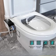 1 Set Bidet Seat Spray Toilet Seat Attach Dual Nozzle Ultra-Slim Bidet Sprayer Adjustable Water Pres
