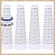 [r3jylk02.ph] 4 Pcs Bracelet Measuring Tool Set 12-22cm Resin Bangle Sizer Mandrel, Wrist Gauge Sizi