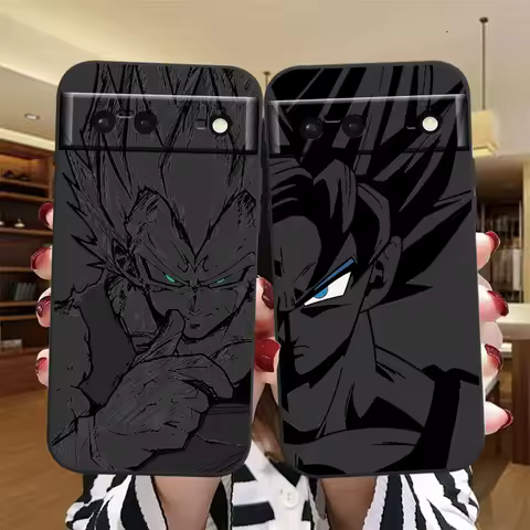Luxury D-Dragon Ball Art Goku For Google Pixel 9 8 7A 7 6A 6 5A 5 4 4A XL 5G Black Silicon Shockproo