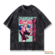 Chainsaw Man - Chainsaw Man Power Washed Oversize Tee