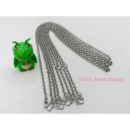 Genuine Stainless Steel Necklace With 4mm File Chain Pattern Beautiful Classic Not Small Big To Wear