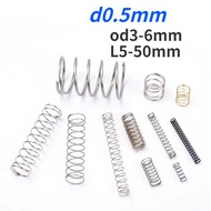 [XJK] Sus304 Stainless Steel Spring Compression Spring Size Customization d0.5mm OD3/4/5/6mm L5-50mm
