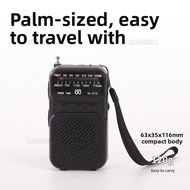 W-213 Radio Dual Power Supply FM/AM Pointer Radio Pocket Portable Back Buckle with Flashlight Radio 