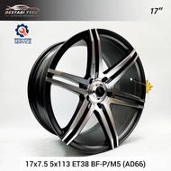 【Installation Available】AD66 AD ORIGINAL AEDEE 17 INCH 17X7.5 5X114 ET38 BF-P/M5 READY STOCK SPORT R