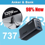 Anker 737 120W Fast Charger GaNPrime PPS 3-Port USB C Fast Charger Compact Foldable Wall Charger