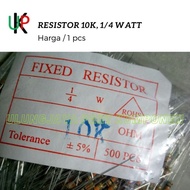 resistor tahanan 10K ohm 10.000 ohm 1/4watt 0.25 watt
