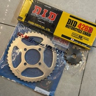 Sport Zin sprocket chain (Black DID chain, RK chain, Sprocket) Xipo, RGV