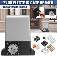 550W 220V Electric Sliding Gate Opener 1000KG Automatic Motor 2 Remote Kit Heavy Duty