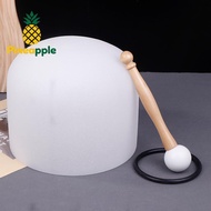 [Pine-t] Crystal Quartz Singing Bowl 8 Inch 432Hz Yoga Meditation Sound Bowls Professional Tibetan C