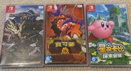 Switch game 星之卡比探索發現 pokemon朱 monster hunter