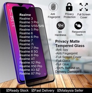 Realme XT X2 Pro X7 7 7i 8 6 5 Pro 3 Pro 5i 5s 6i X50 Pro X3 Super Zoom 5G Privacy Matte Anti Spy Fu