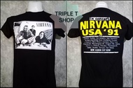 เสื้อยืดคอกลม สกรีนลาย NIRVANA