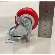 MERAH 2-piece + RED nylon BRAKE 2" inch wheel Nilon RED 2" nylon brake wheel 2" steering wheel displ