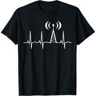 Ham Radio Gifts For Dad Ham Radio Operator Heartbeat T-Shirt