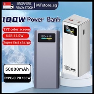 50000mAh 100W Laptop Power Bank Super Fast Charging TFT screen Large capacity supports notebook char