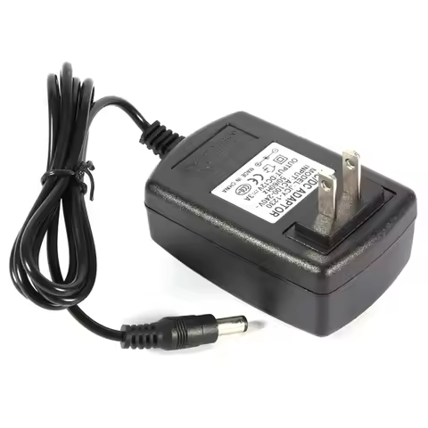 Plastic Power Supply Adapter Black 5.5 x 2.5 mm Connector Power Converter Adapter 50-60Hz Input Freq