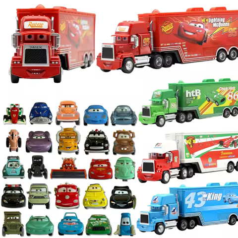 Hot Sale Pixar Cars Lightning McQueen Mater Mack Uncle Metal Model Racing Car Toys Children's Birthd