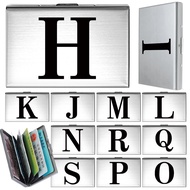 Card Bag Metal Credit Card Bag Wallet Credit Card Clip Men's Women's Metal Name Card Clip Letter Pri
