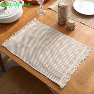 AUGUSTINE Placemats Japanese Style 1 pcs Party Supplies Household Cotton Linen Fringed Table Decor