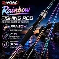 Dainamo Rainbow Rod Fishing Rod 2.1M/7FT Joran Pancing MAX Drag 15KG Fishing Pancing Casting Rod