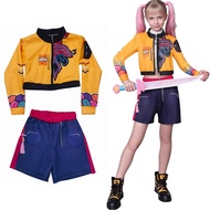 Demon Hunter cosplay girl costume, Demon Slayer cosplay costume, Kpop, Demon Hunter cosplay children