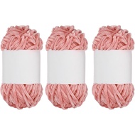 MECCANIXITY 3pcs Benang Chenille Velvet Tebal dan Gebu untuk Crochet Selimut Chenille Lembut untuk M