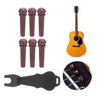 sakurabc Cocobolo Acoustic Guitar Bridge Pins with Puller MX0230D Pegs for Stringed Instruments Perf