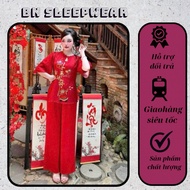Dharma Dress for Going to the Temple _Ao Dai _Lam Gam _ _DH251+DH252 Ao Dai Set Ao Dai Dress