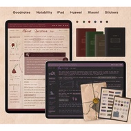 [FREE STICKERS]PDF Notebook Planner, iPad Notebook, Notability Planner, Goodnotes Planner, Daily Pla