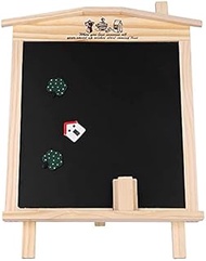 Small Magnetic Blackboard with Easel Stand Desktop Easel Chalkboard Message Board Hanging Notice Sig