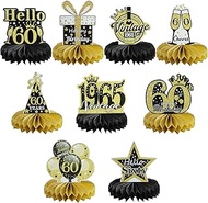 60th Birthday Table Decoration Black Gold 9 Pieces Black Golden Centrepiece Table Decoration Birthda