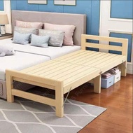 Solid Wood Foldable Single Bed Frame 180cm Long Other Sizes Can Be Customized Customization (default