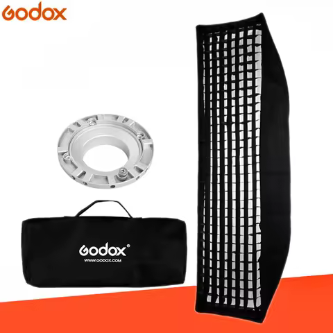 Godox FW22*90 softbox 22x90cm 9"x 35" Portable Rectangular Honeycomb Grid Softbox soft box with Bowe