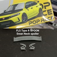 unpainted 1/64 FL5 TYPE R Swan Neck SPOON VOLTEX gt wing type 2 for honda FK2 FK8 FL5 pop race Volte