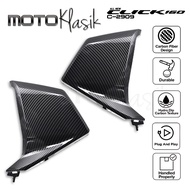 HONDA CLICK 160 FRONT SIDE PANEL COVER C-2909 CARBON GARNISH FOR CLICK 160 MOTORCYCLE 2PCS