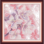 Joy Sunday Stamped Cross Stitch Ktis DMC Threads Chinese Cross Stitch Set DIY Needlework Embroidery Kit-Pink Peach Blossom