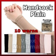 [Ready stock] Vsox aqua handsock muslimah plain/ Handsock pendek / panjang/ unisex / sarung lengan s