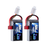 Zeee 2S 1500mAh Lipo Battery 7.4V 60C Soft Pack RC Battery with Deans Plug for FPV Drone Quadcopter 