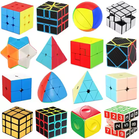 Magic Cube 2x2 кубик рубика 3x3 4x4 Zauberwürfel Speedcube Brain Teaser Kids Toys IQ Challenge Games