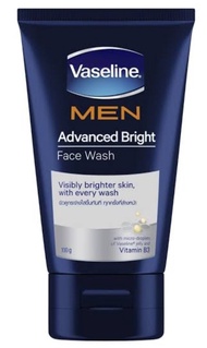 โฟมล้างหน้าชาย Vaseline men facial foam สูตร Advance Bright และ Oil control ขนาด 100 g.