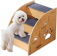 Dog Steps for Bed,Wooden Dog Stairs for Small Dogs,Doggy Steps for Couch Sofa,Pet Older Cat Ladder,N